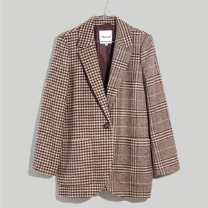 The Larsen Blazer in Mixed Plaid by Madewell